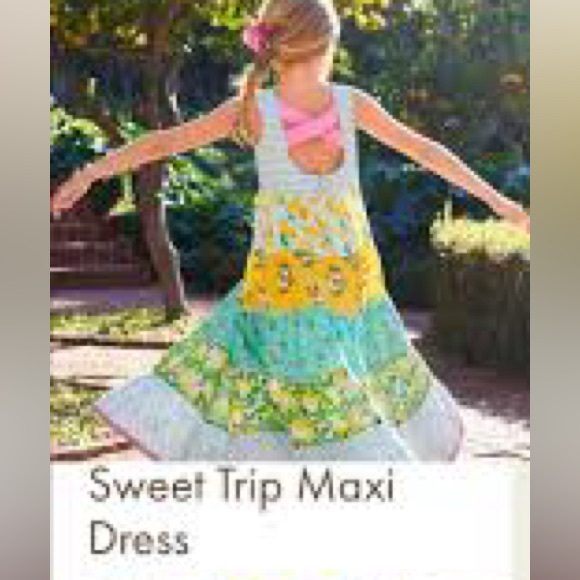 New Matilda Jane Brand Sweet Treat Maxi Dress Girls Teen Size 12 Floral Flower - Picture 5 of 15